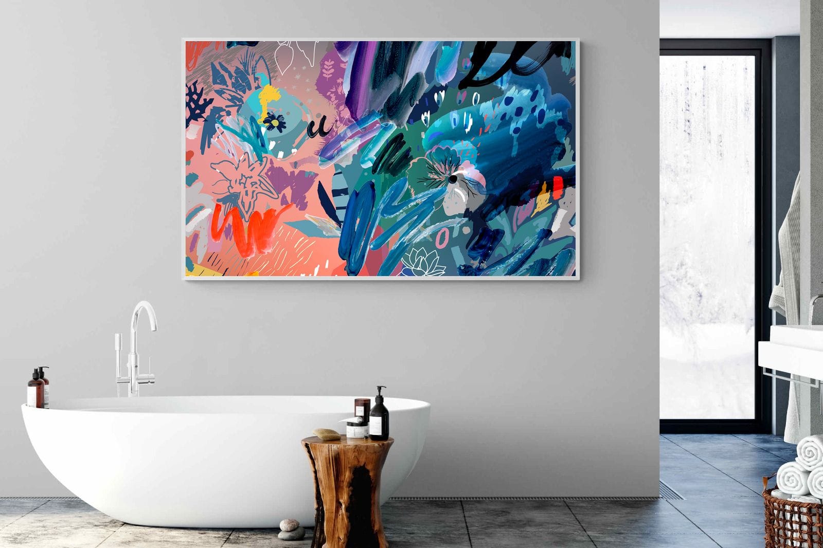 Nature's Chaos-Wall_Art-180 x 110cm-Mounted Canvas-White-Pixalot