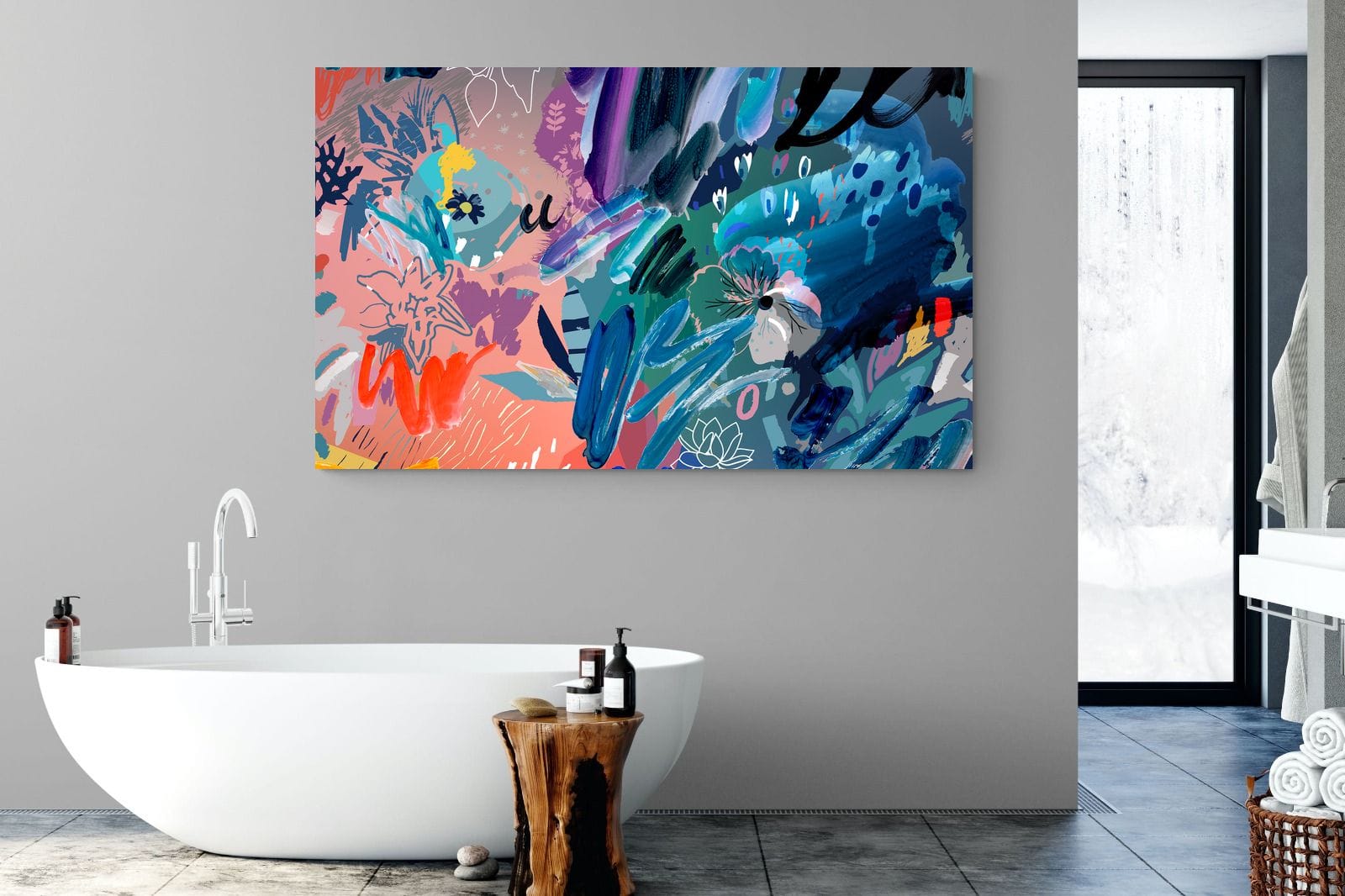 Nature's Chaos-Wall_Art-180 x 110cm-Mounted Canvas-No Frame-Pixalot