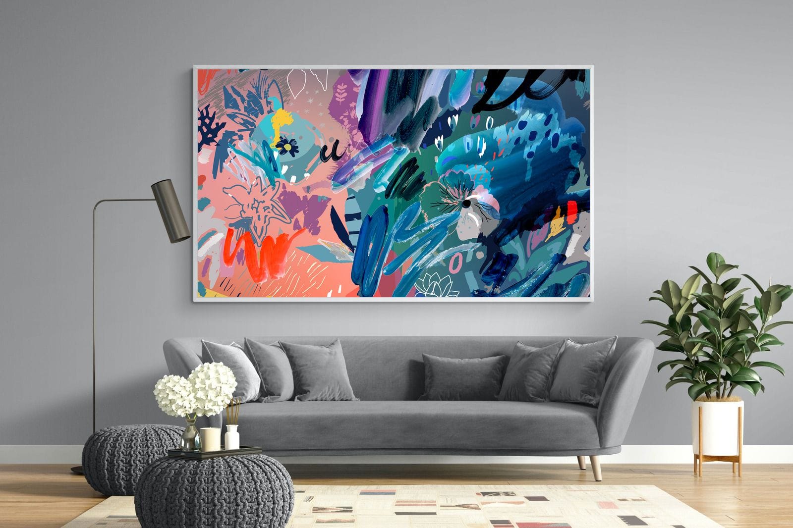 Nature's Chaos-Wall_Art-220 x 130cm-Mounted Canvas-White-Pixalot