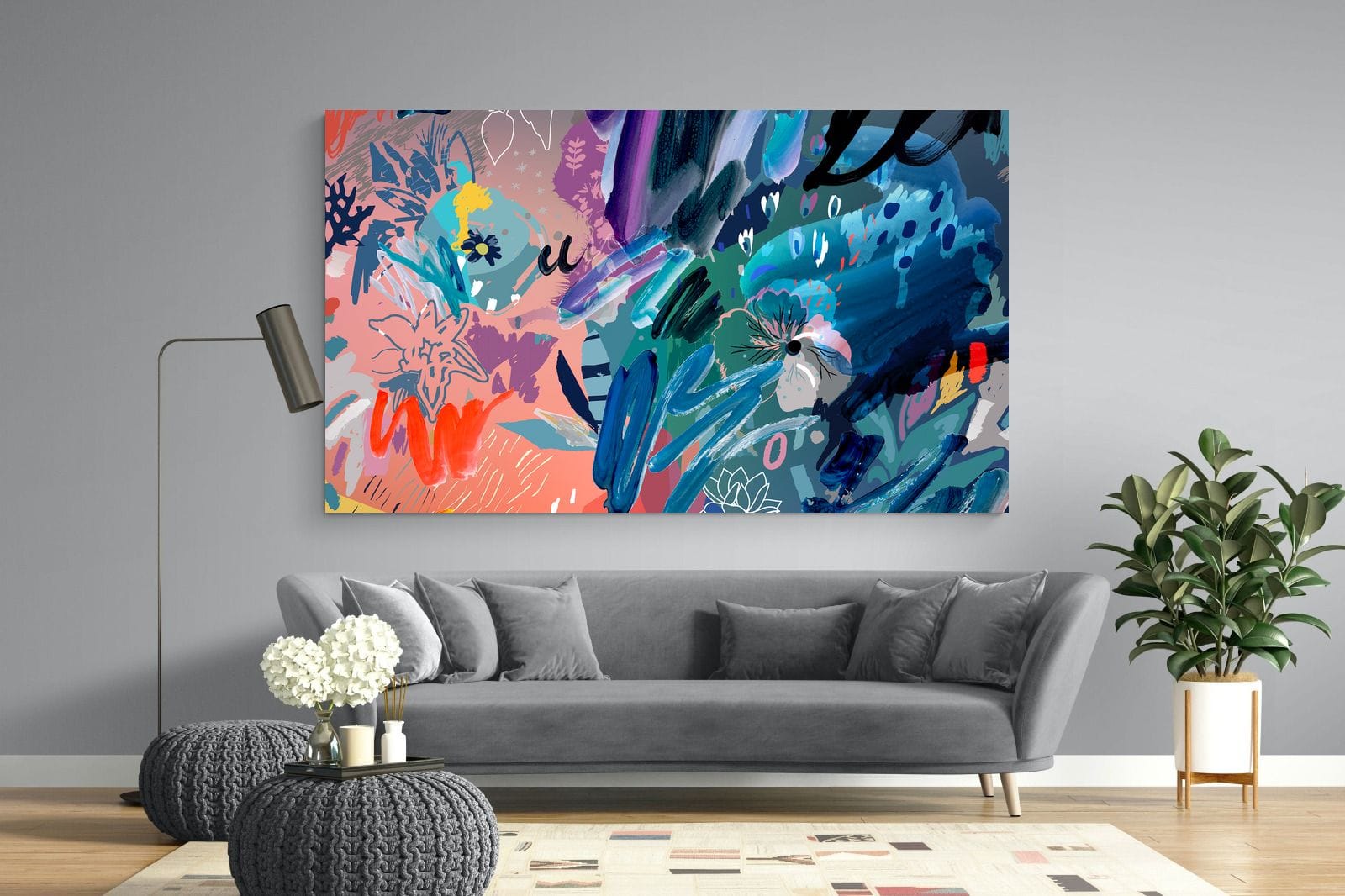 Nature's Chaos-Wall_Art-220 x 130cm-Mounted Canvas-No Frame-Pixalot