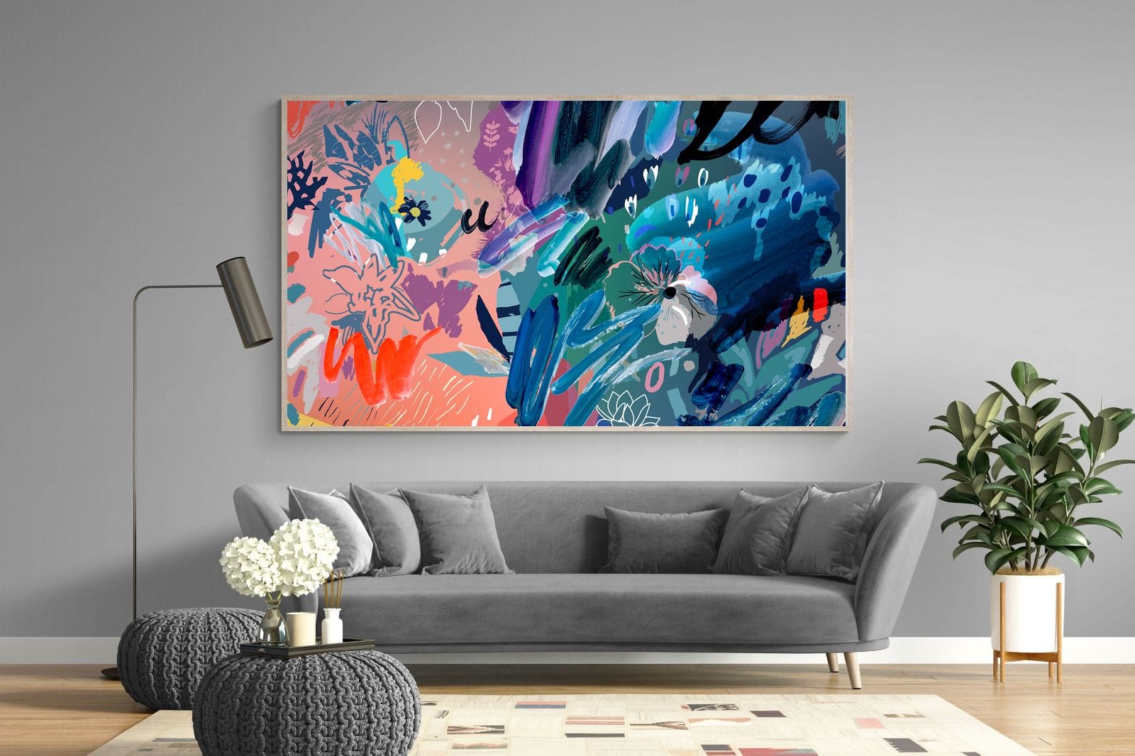 Nature's Chaos-Wall_Art-220 x 130cm-Mounted Canvas-Wood-Pixalot