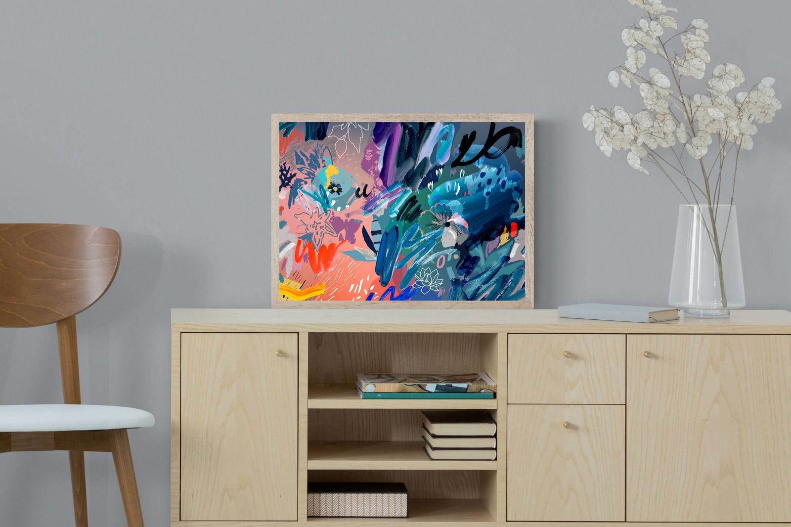 Nature's Chaos-Wall_Art-60 x 45cm-Mounted Canvas-Wood-Pixalot