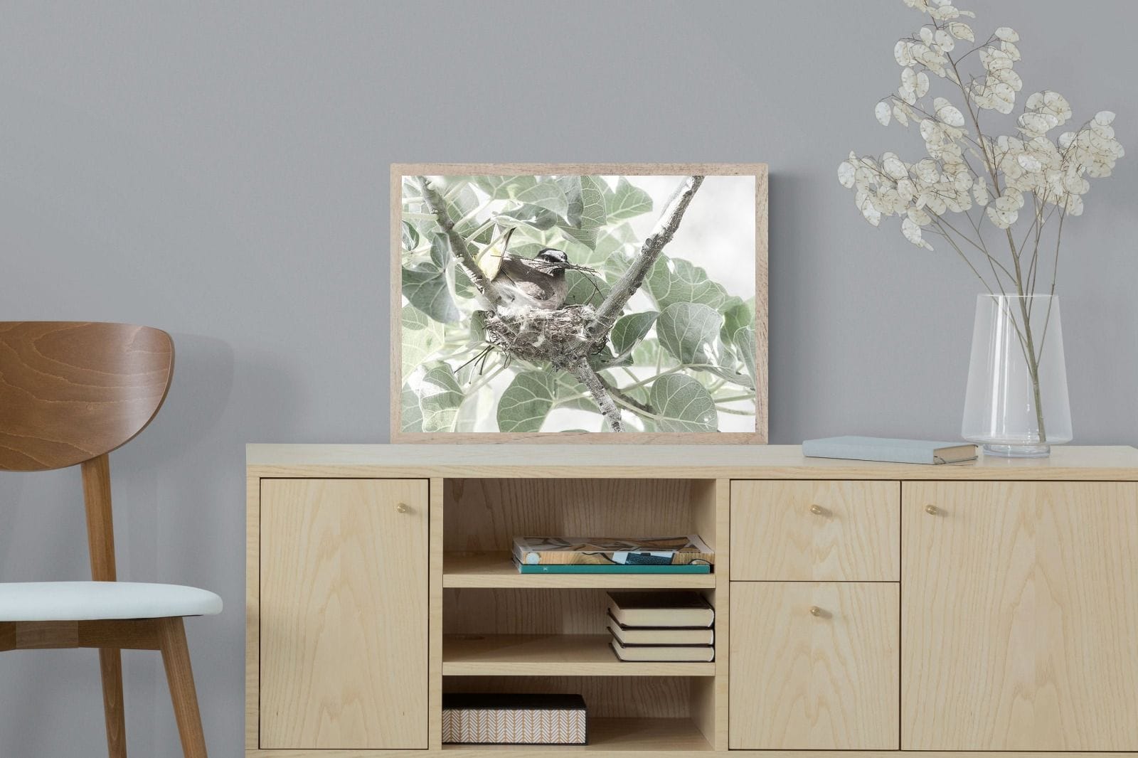 Nesting Bulbul-Wall_Art-60 x 45cm-Mounted Canvas-Wood-Pixalot