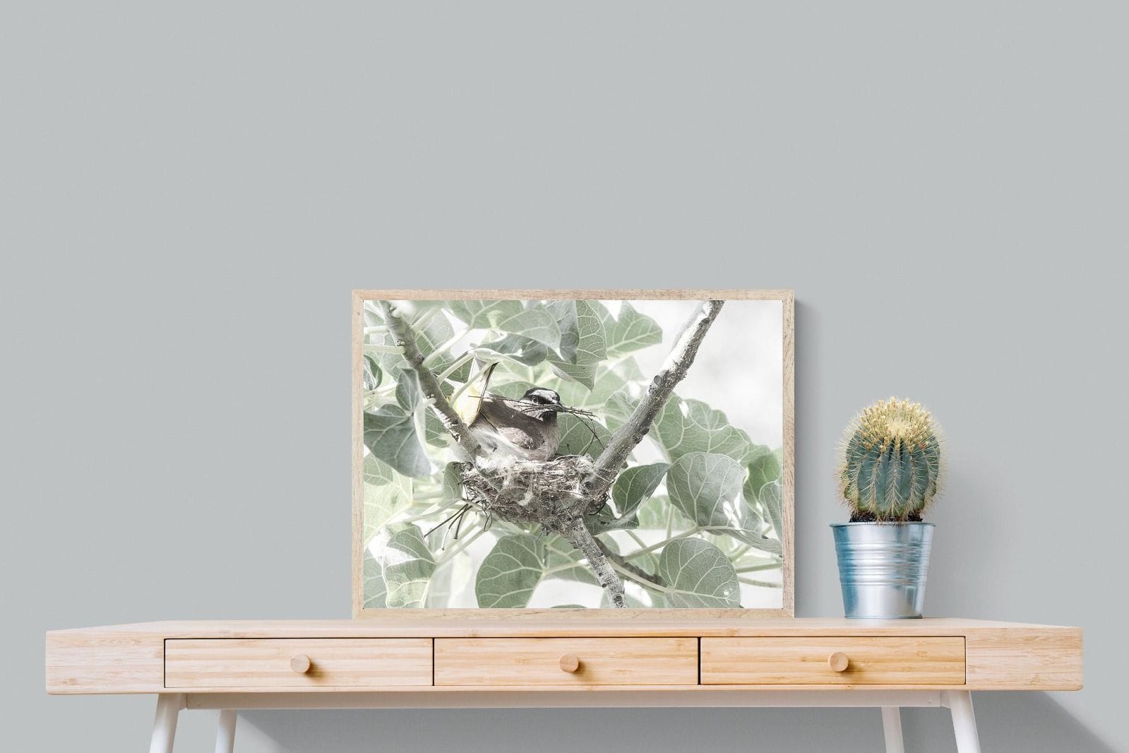 Nesting Bulbul-Wall_Art-80 x 60cm-Mounted Canvas-Wood-Pixalot