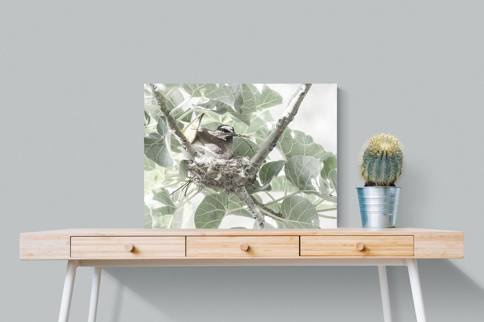 Nesting Bulbul-Wall_Art-80 x 60cm-Mounted Canvas-No Frame-Pixalot