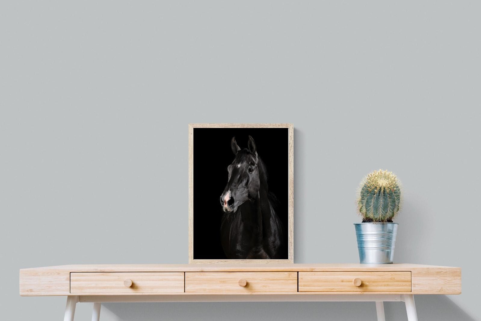 Night Horse-Wall_Art-45 x 60cm-Mounted Canvas-Wood-Pixalot