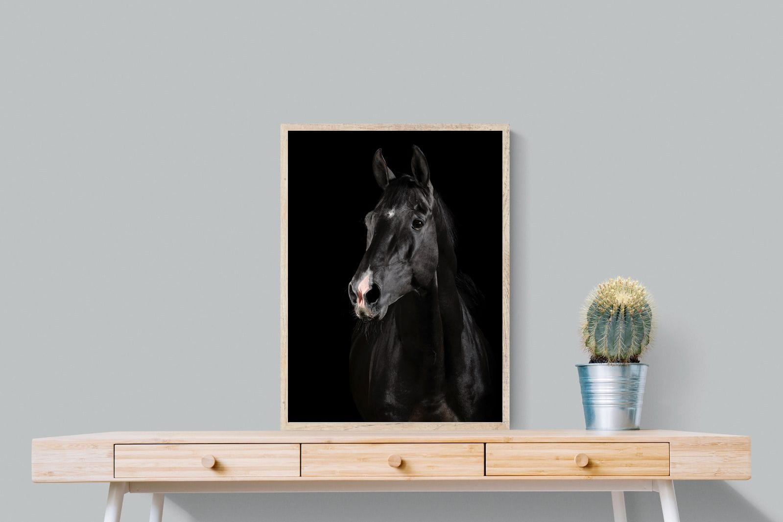 Night Horse-Wall_Art-60 x 80cm-Mounted Canvas-Wood-Pixalot