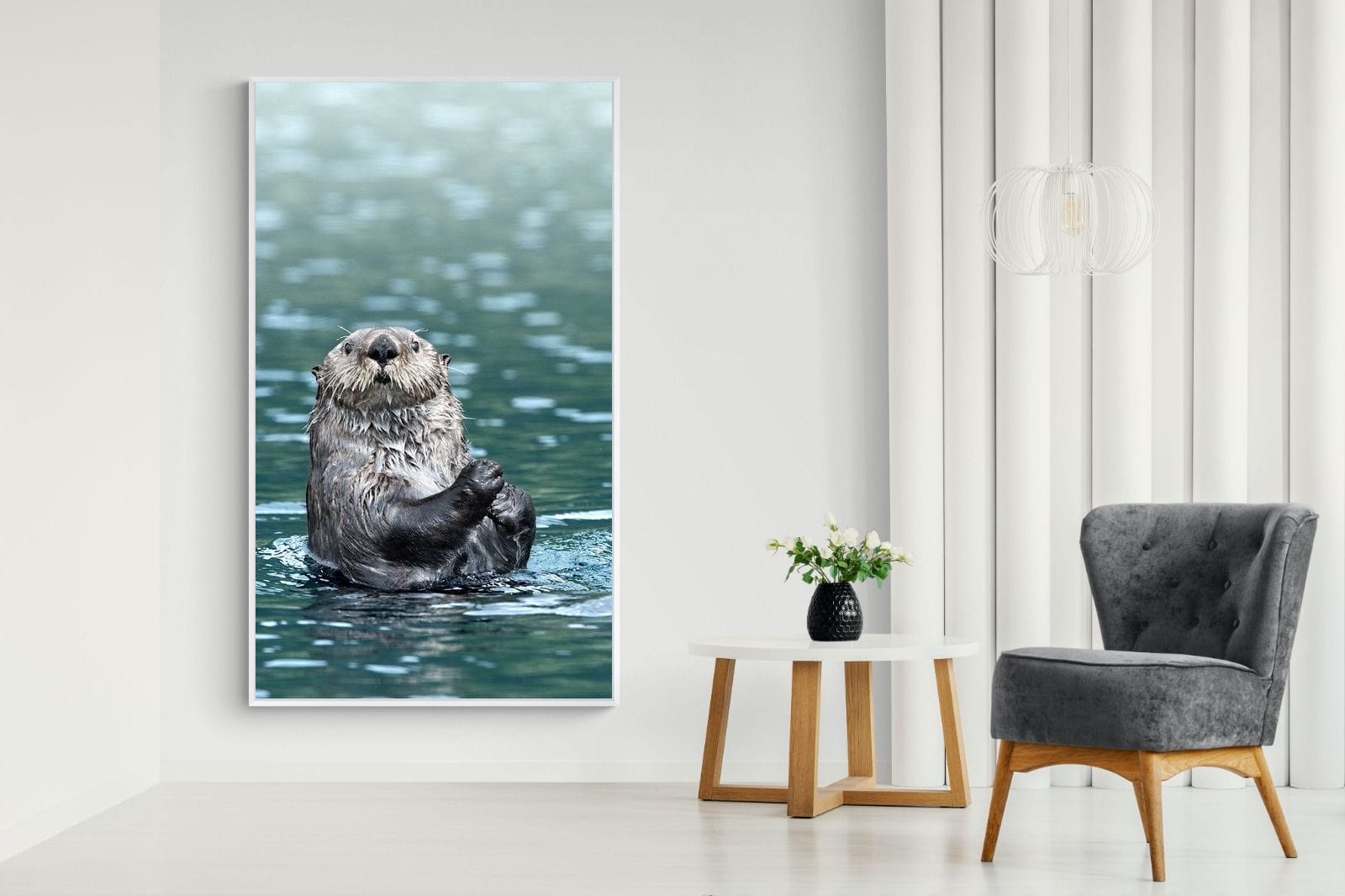Otter-Wall_Art-130 x 220cm-Mounted Canvas-White-Pixalot