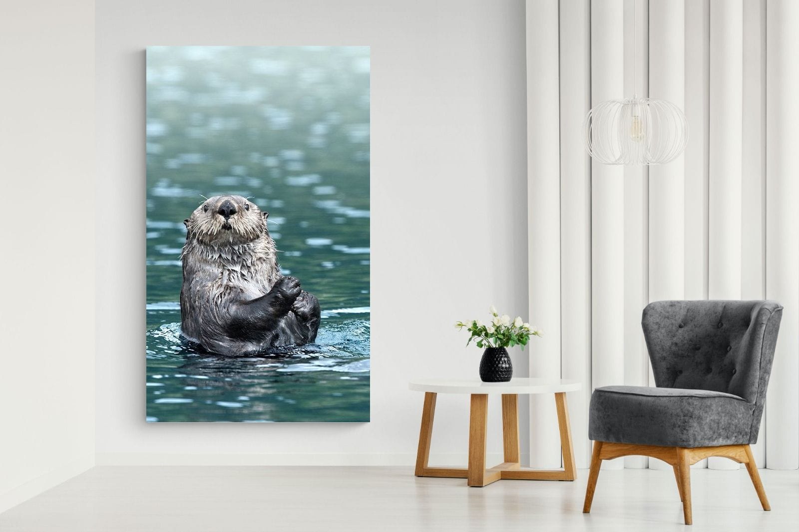 Otter-Wall_Art-130 x 220cm-Mounted Canvas-No Frame-Pixalot