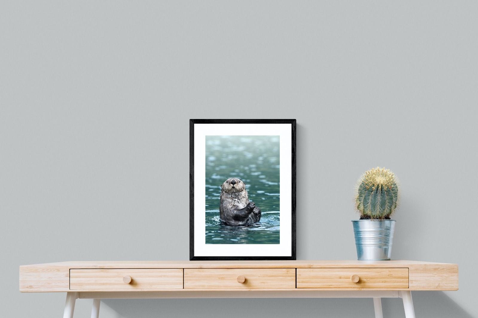 Otter-Wall_Art-45 x 60cm-Framed Print-Black-Pixalot