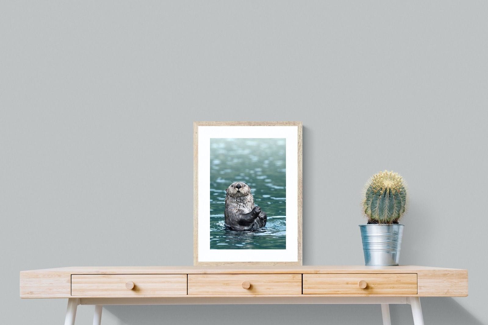 Otter-Wall_Art-45 x 60cm-Framed Print-Wood-Pixalot