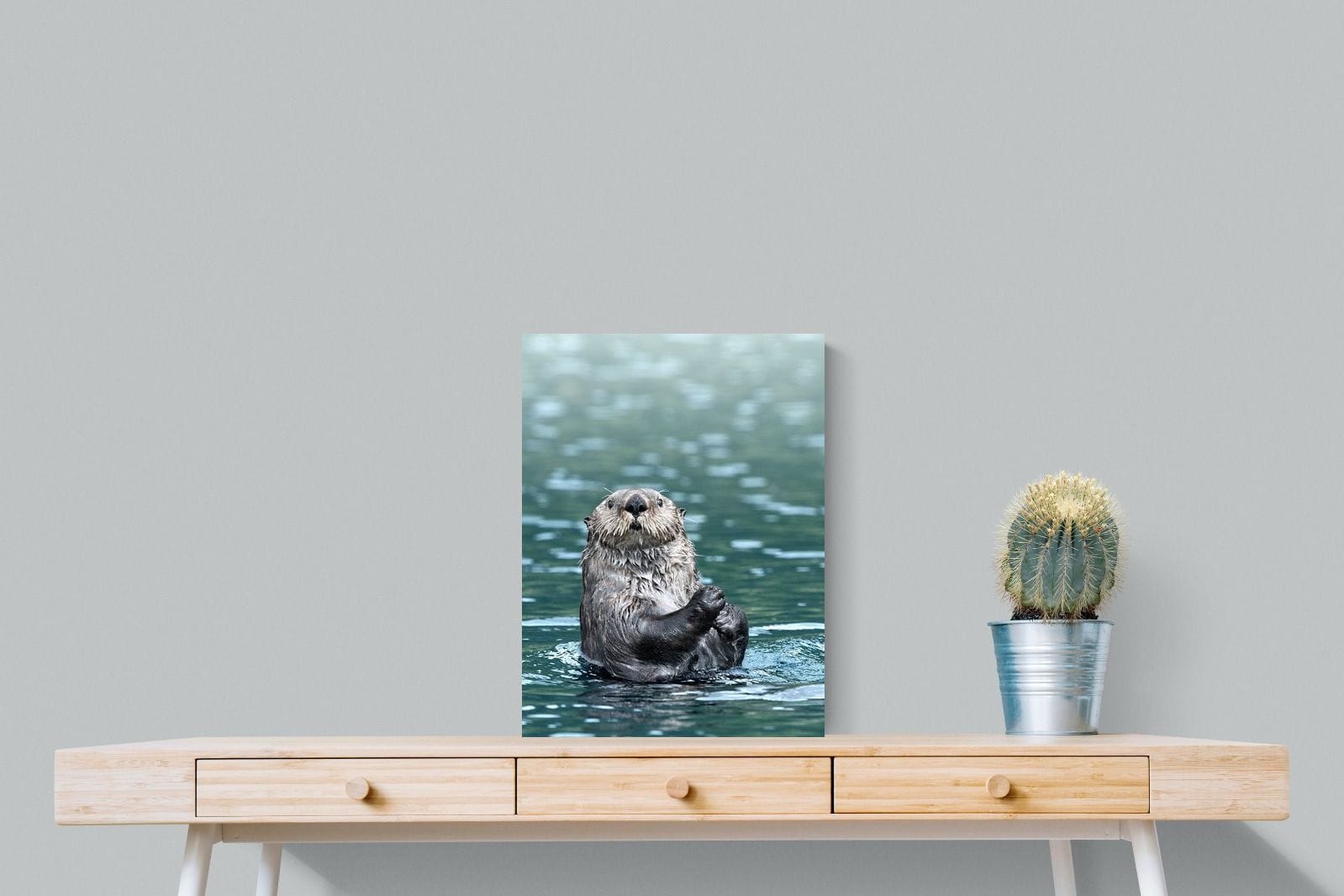 Otter-Wall_Art-45 x 60cm-Mounted Canvas-No Frame-Pixalot