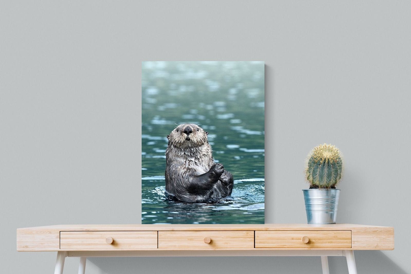 Otter-Wall_Art-60 x 80cm-Mounted Canvas-No Frame-Pixalot