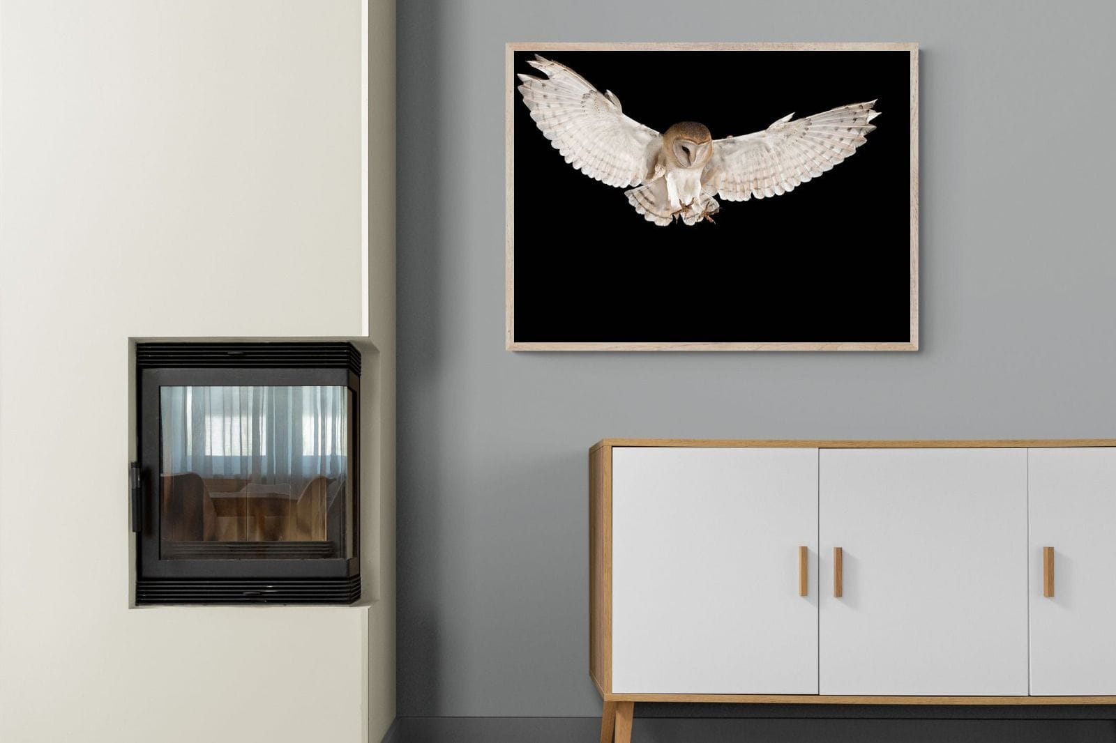 Owl Attack-Wall_Art-100 x 75cm-Mounted Canvas-Wood-Pixalot