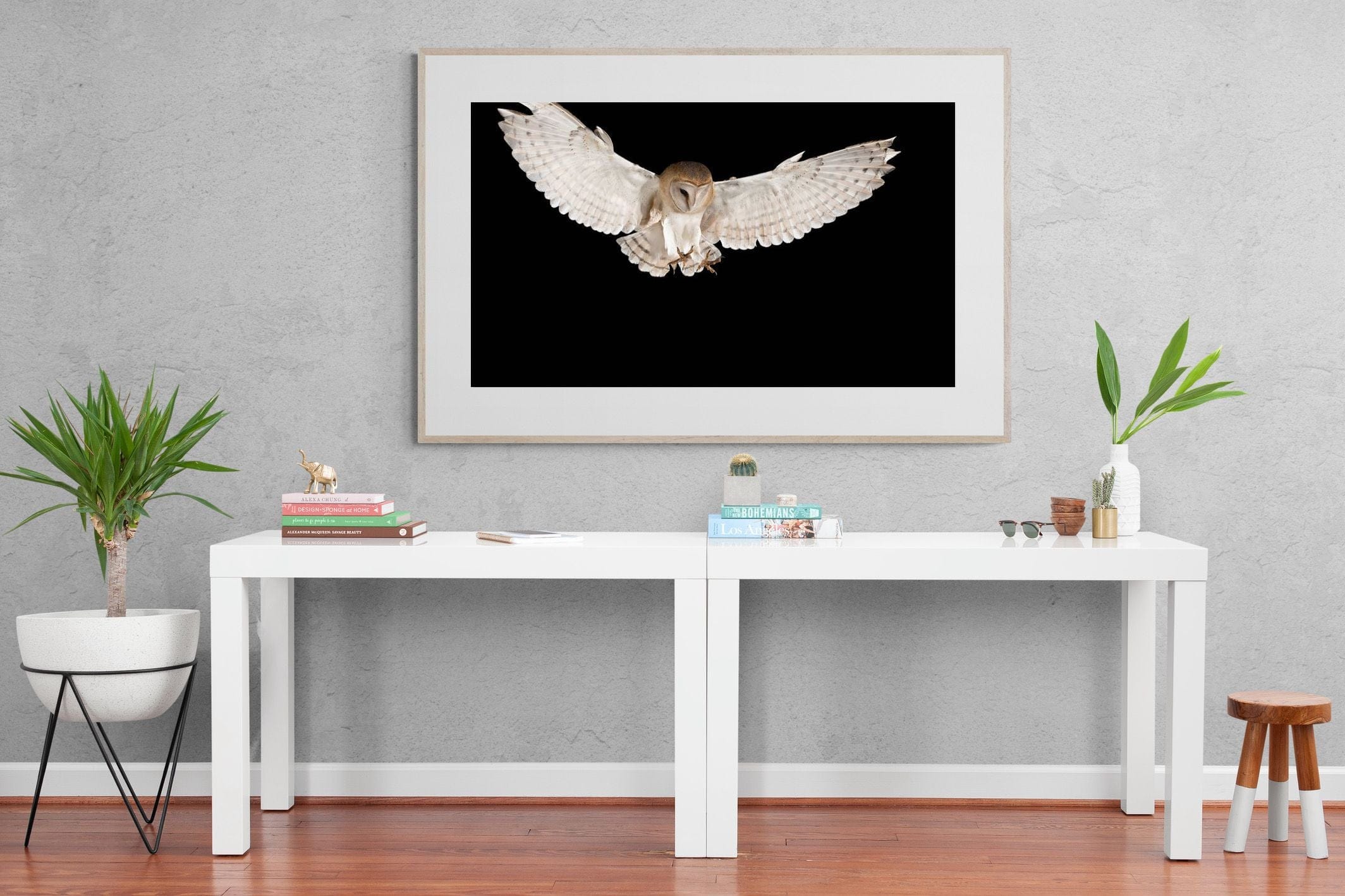 Owl Attack-Wall_Art-150 x 100cm-Framed Print-Wood-Pixalot