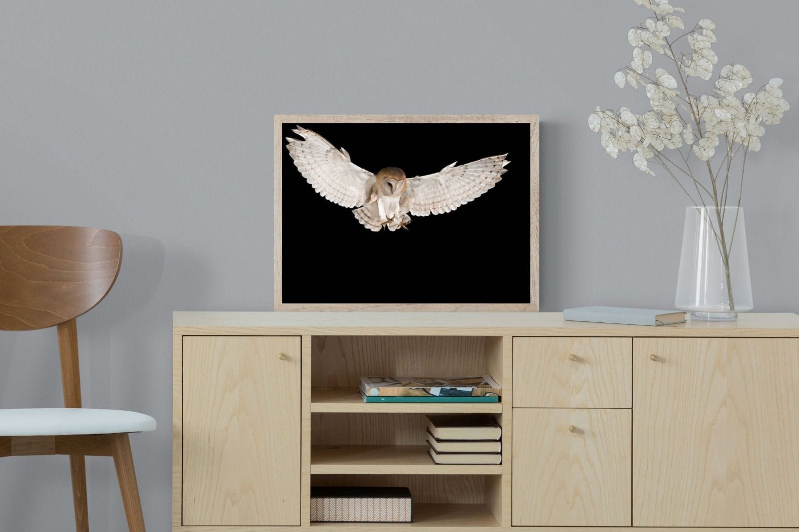 Owl Attack-Wall_Art-60 x 45cm-Mounted Canvas-Wood-Pixalot