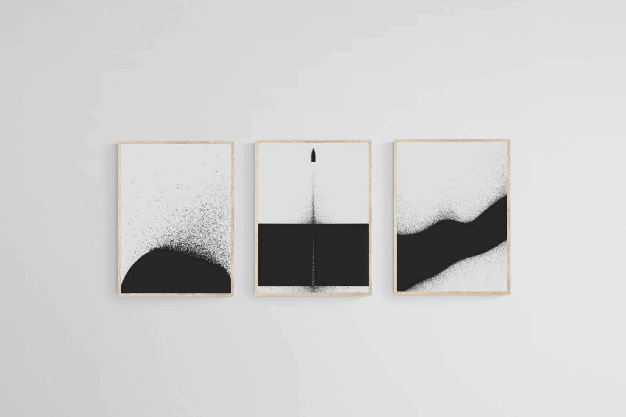 Particle Set-Wall_Art-45 x 60cm (x3)-Mounted Canvas-Wood-Pixalot