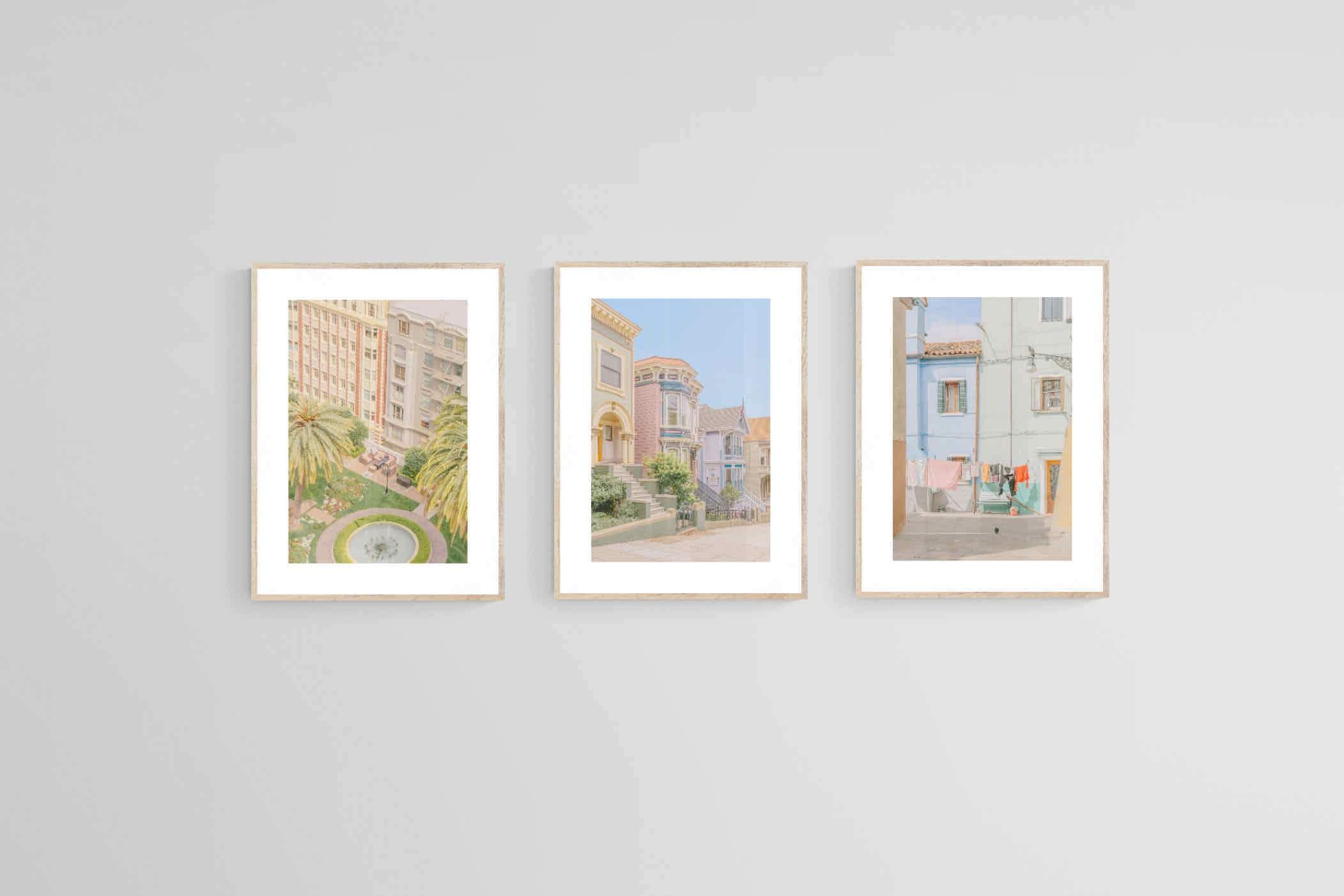 Pastel Portugal Set-Wall_Art-45 x 60cm (x3)-Framed Print-Wood-Pixalot