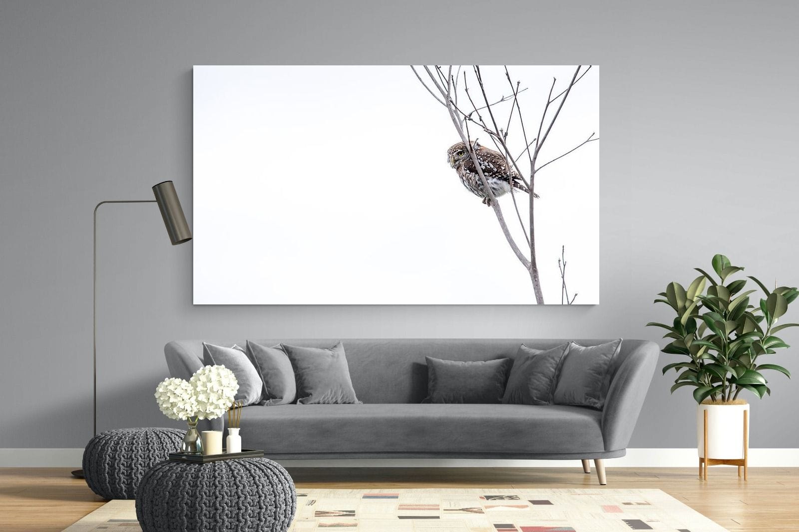 Pearl-Spotted Owlet-Wall_Art-220 x 130cm-Mounted Canvas-No Frame-Pixalot