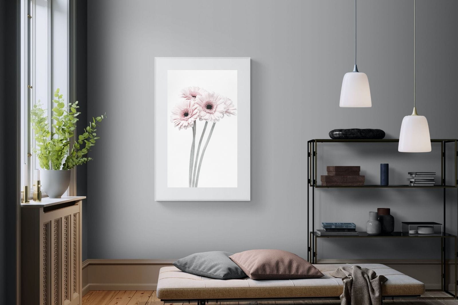 Perfect Pink Flowers-Wall_Art-100 x 150cm-Framed Print-White-Pixalot