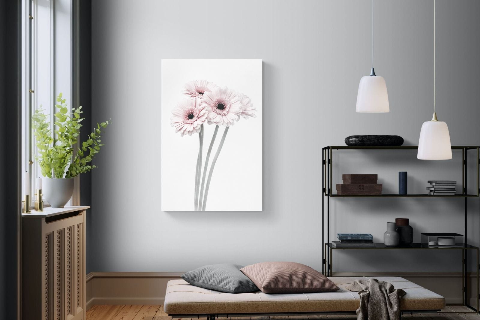 Perfect Pink Flowers-Wall_Art-100 x 150cm-Mounted Canvas-No Frame-Pixalot