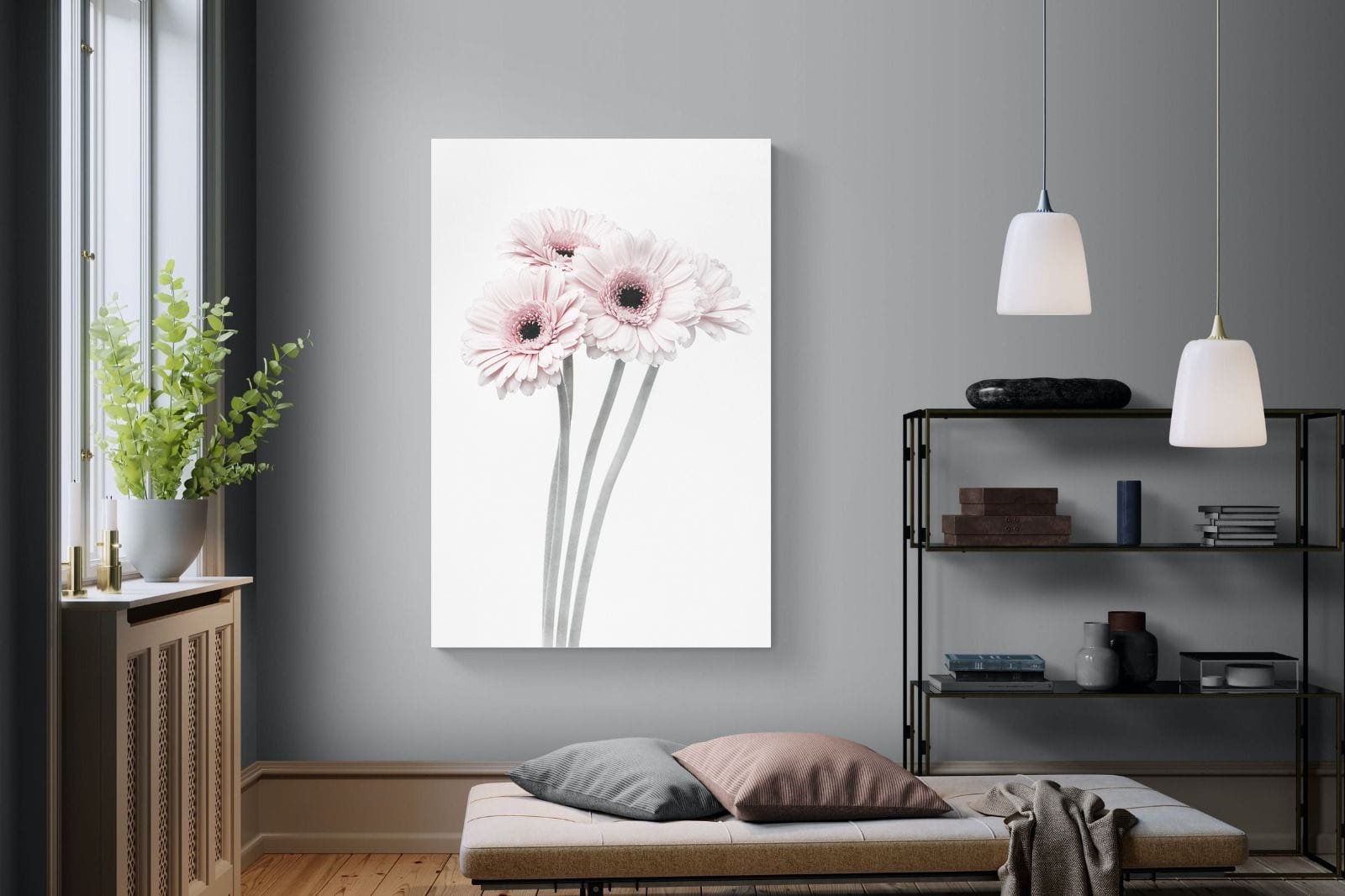 Perfect Pink Flowers-Wall_Art-120 x 180cm-Mounted Canvas-No Frame-Pixalot
