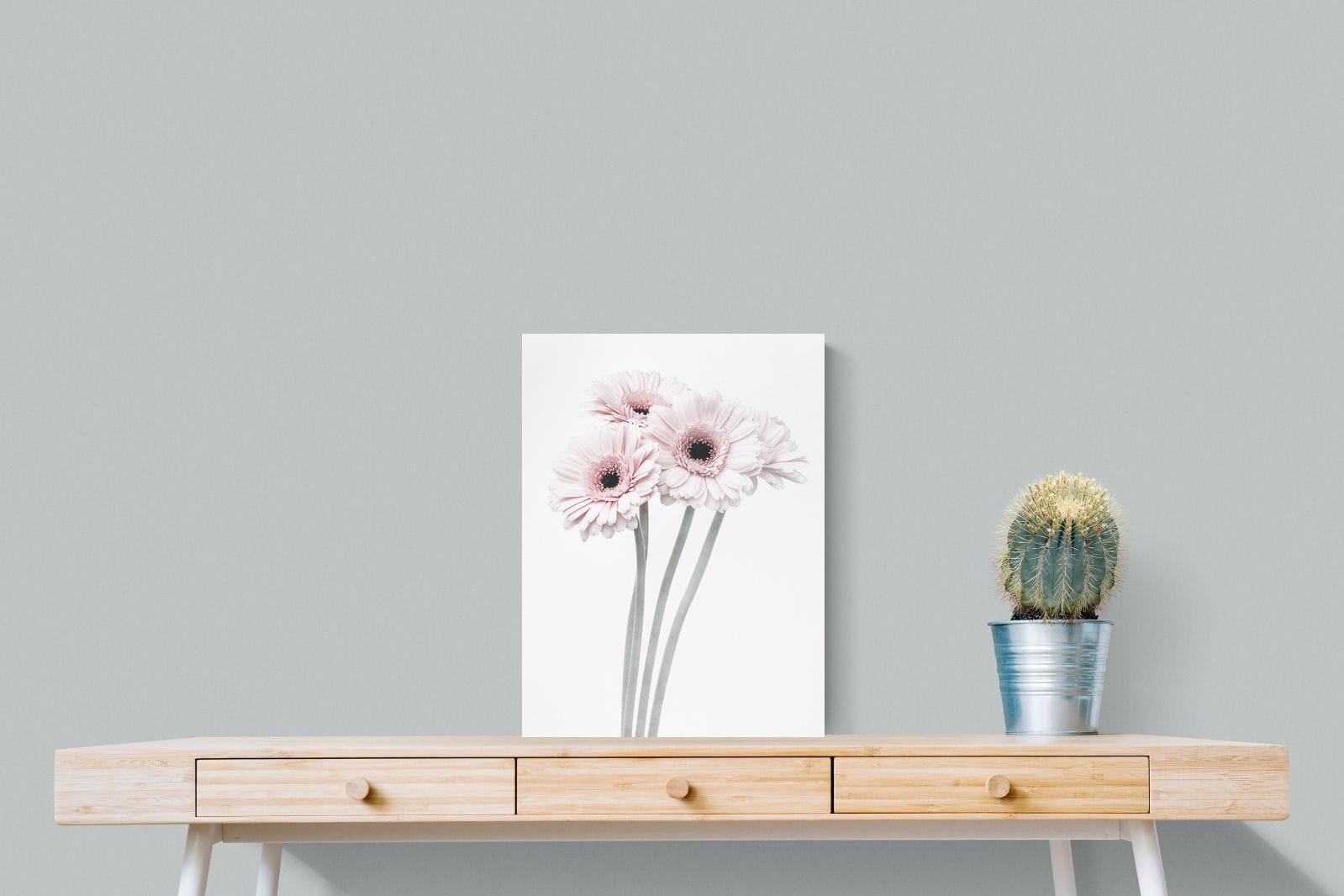 Perfect Pink Flowers-Wall_Art-45 x 60cm-Mounted Canvas-No Frame-Pixalot
