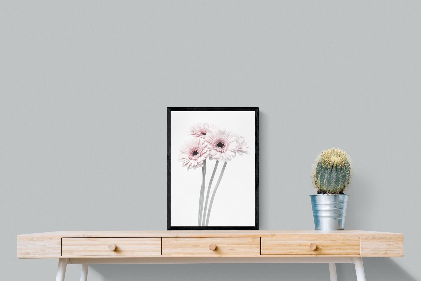 Perfect Pink Flowers-Wall_Art-45 x 60cm-Mounted Canvas-Black-Pixalot