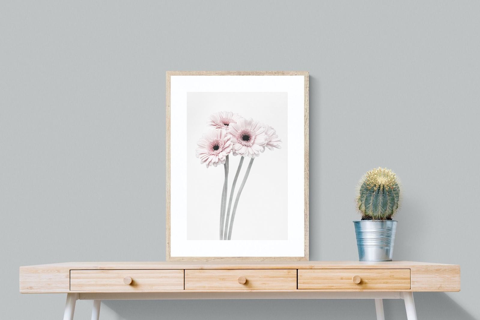 Perfect Pink Flowers-Wall_Art-60 x 80cm-Framed Print-Wood-Pixalot