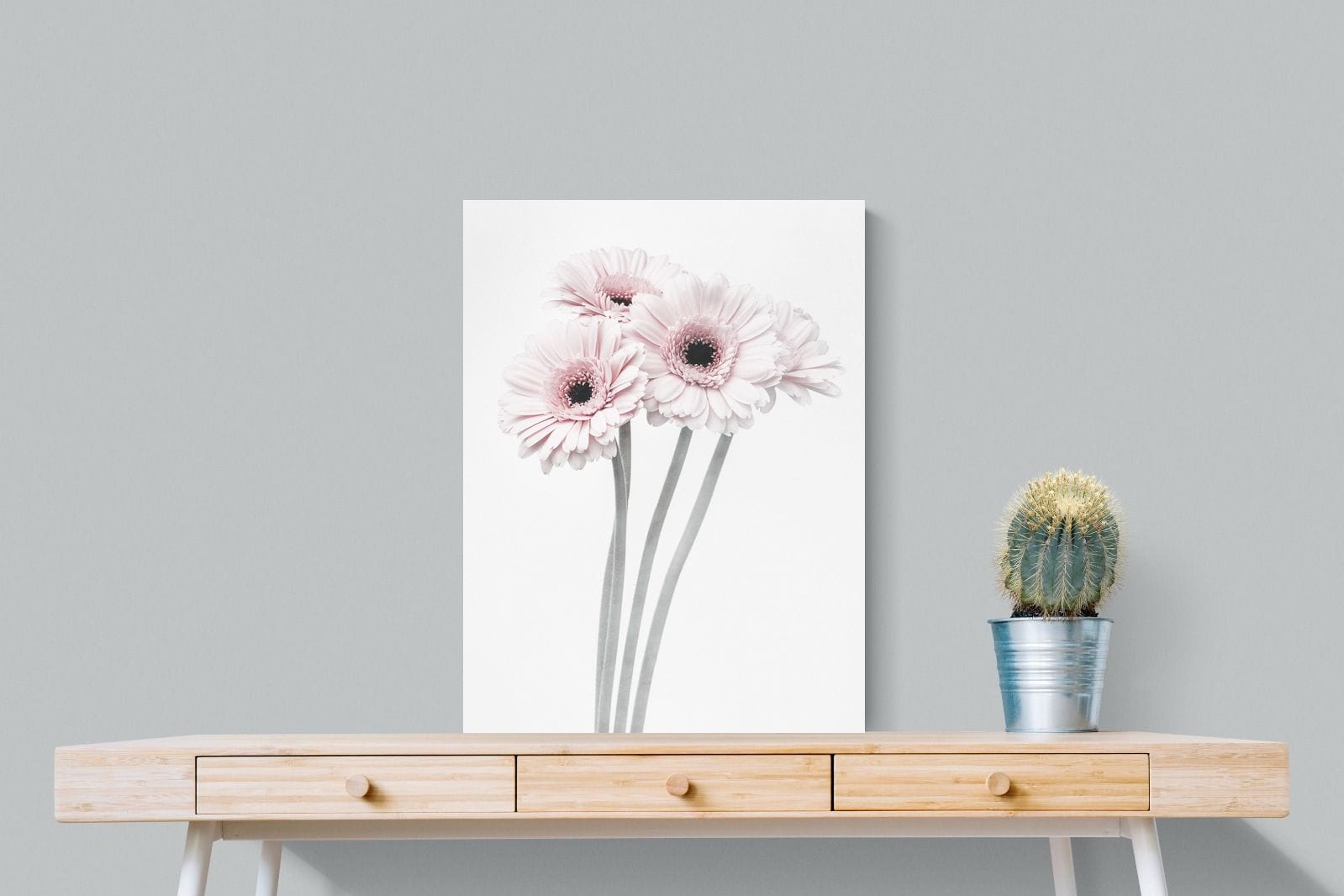 Perfect Pink Flowers-Wall_Art-60 x 80cm-Mounted Canvas-No Frame-Pixalot