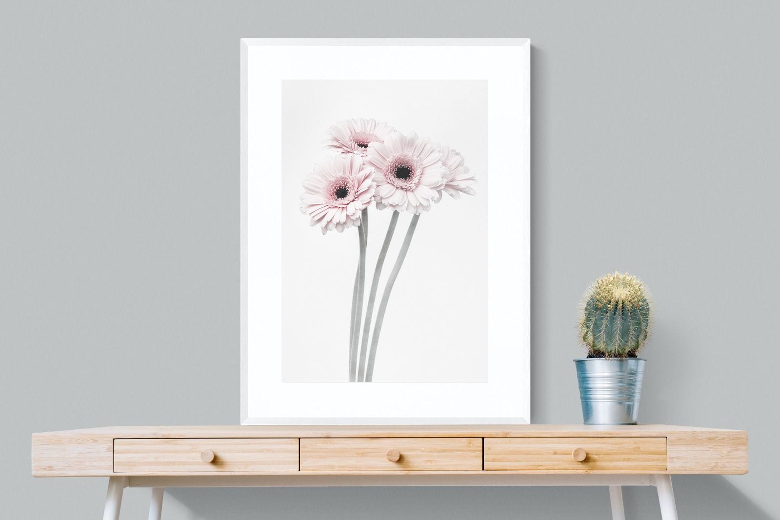 Perfect Pink Flowers-Wall_Art-75 x 100cm-Framed Print-White-Pixalot