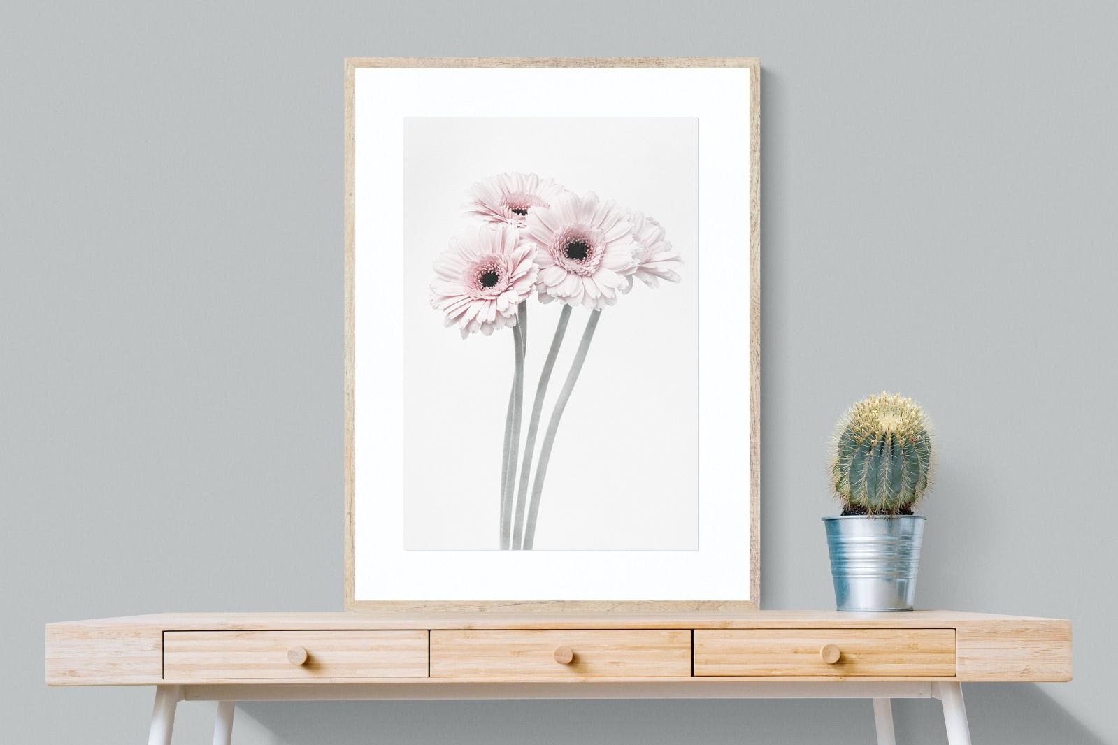 Perfect Pink Flowers-Wall_Art-75 x 100cm-Framed Print-Wood-Pixalot