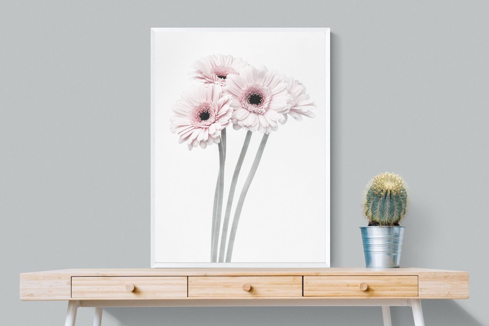 Perfect Pink Flowers-Wall_Art-75 x 100cm-Mounted Canvas-White-Pixalot