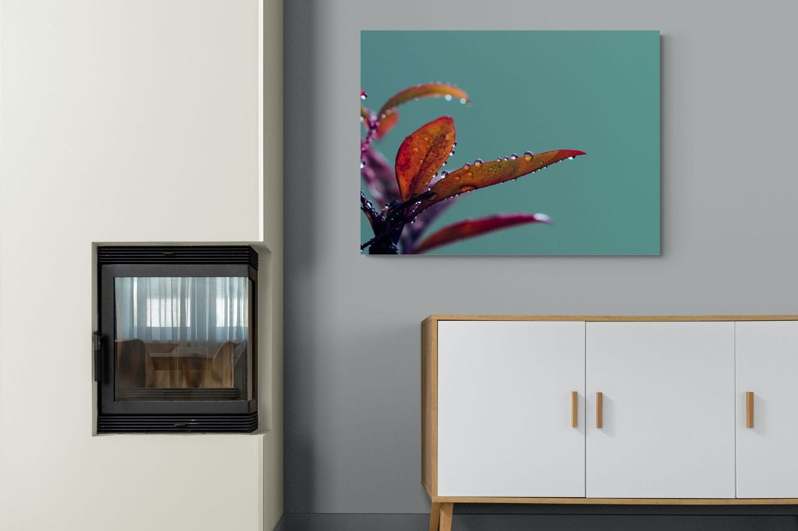 Petal Droplets-Wall_Art-100 x 75cm-Mounted Canvas-No Frame-Pixalot