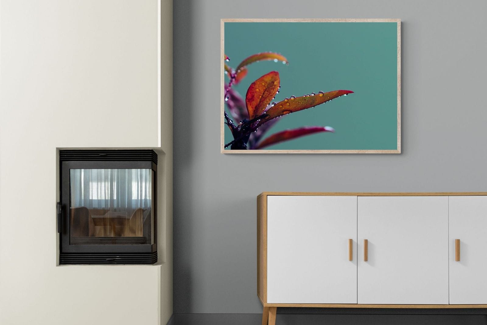 Petal Droplets-Wall_Art-100 x 75cm-Mounted Canvas-Wood-Pixalot