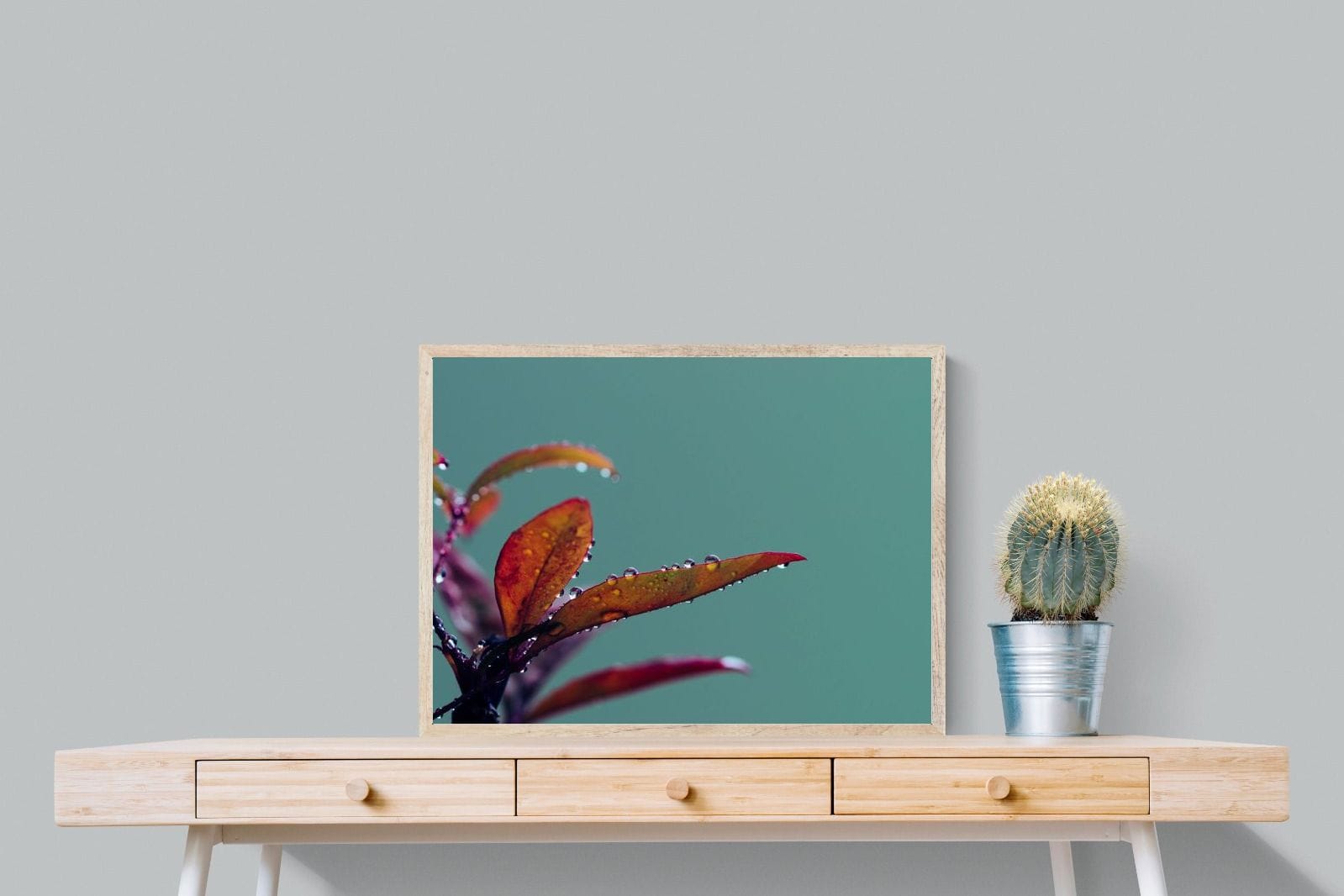 Petal Droplets-Wall_Art-80 x 60cm-Mounted Canvas-Wood-Pixalot