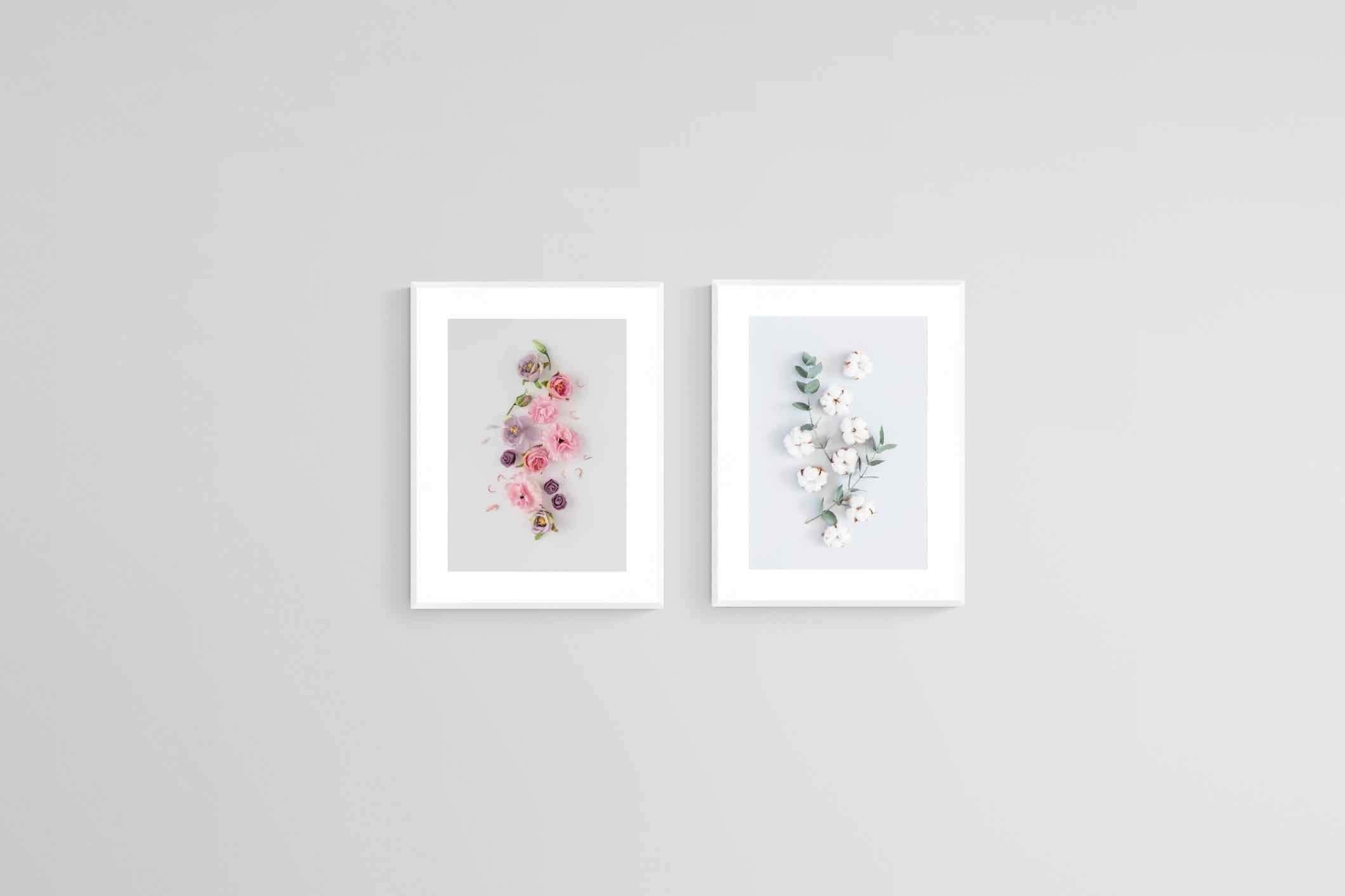 Petals Set-Wall_Art-45 x 60cm (x2)-Framed Print-White-Pixalot