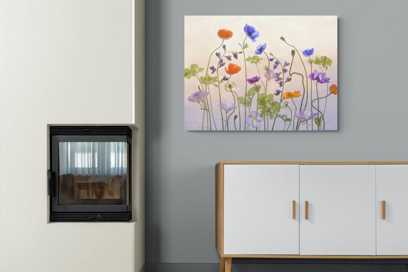 Poppy Anemone-Wall_Art-100 x 75cm-Mounted Canvas-No Frame-Pixalot