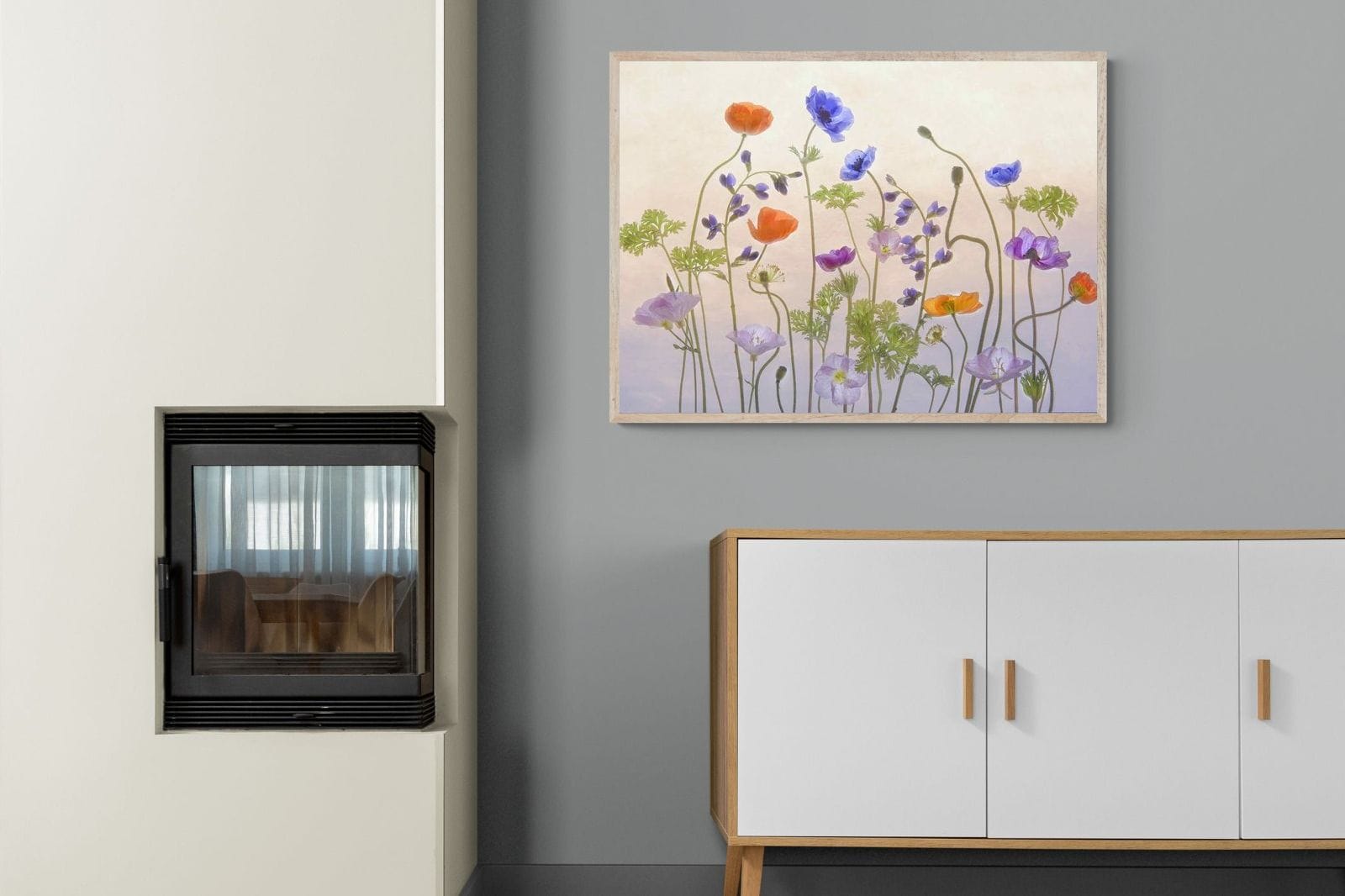 Poppy Anemone-Wall_Art-100 x 75cm-Mounted Canvas-Wood-Pixalot