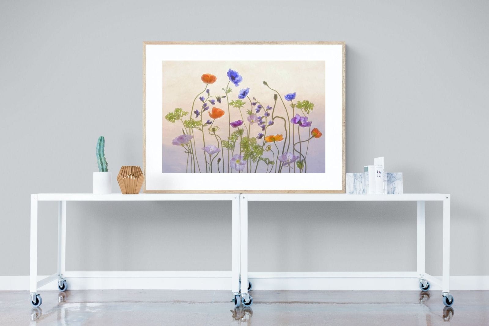 Poppy Anemone-Wall_Art-120 x 90cm-Framed Print-Wood-Pixalot