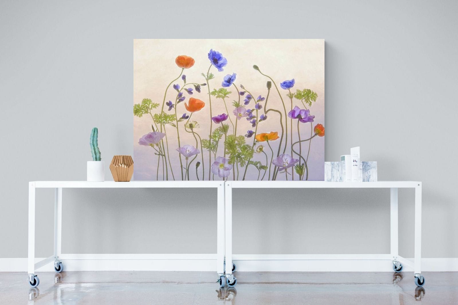 Poppy Anemone-Wall_Art-120 x 90cm-Mounted Canvas-No Frame-Pixalot