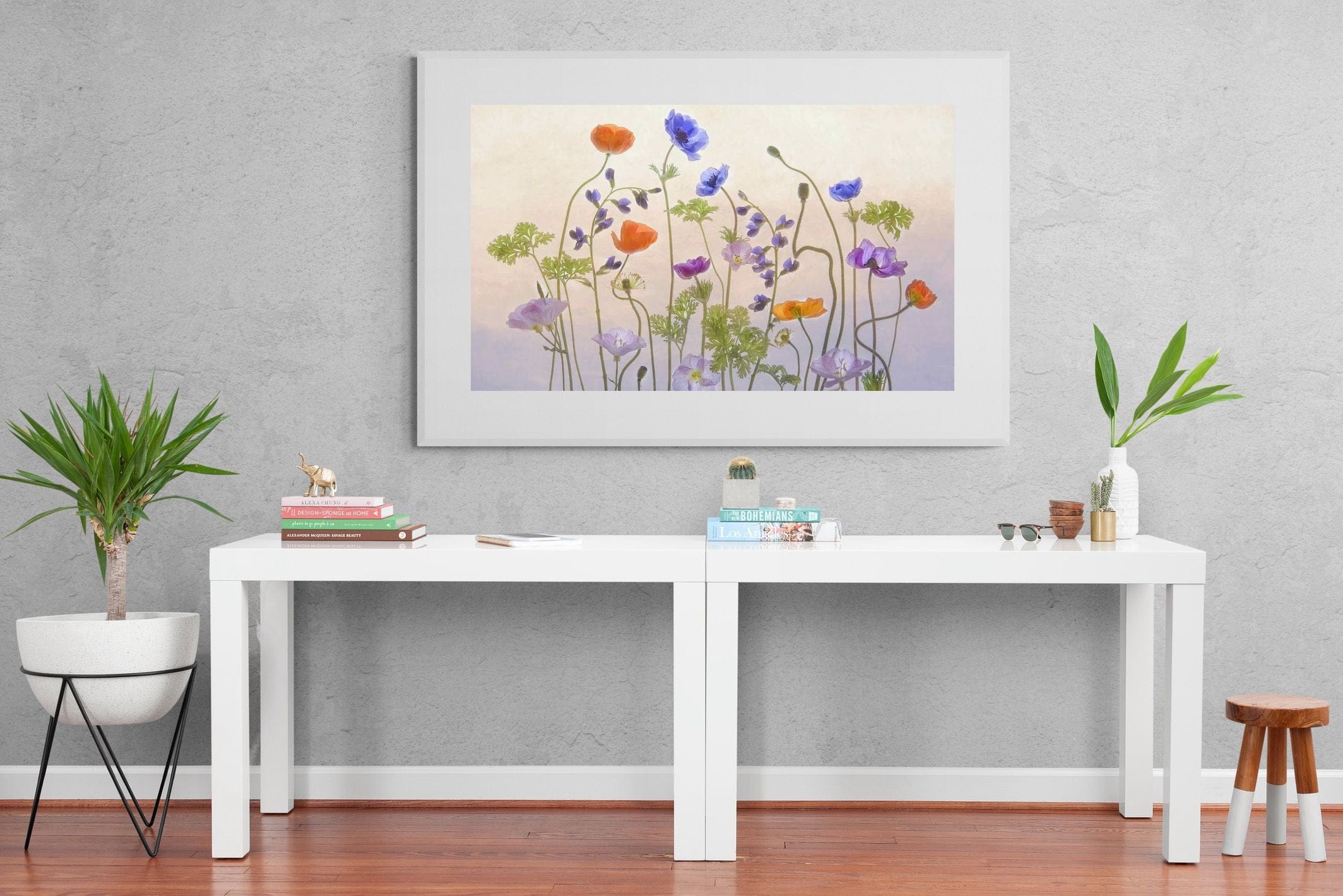 Poppy Anemone-Wall_Art-150 x 100cm-Framed Print-White-Pixalot