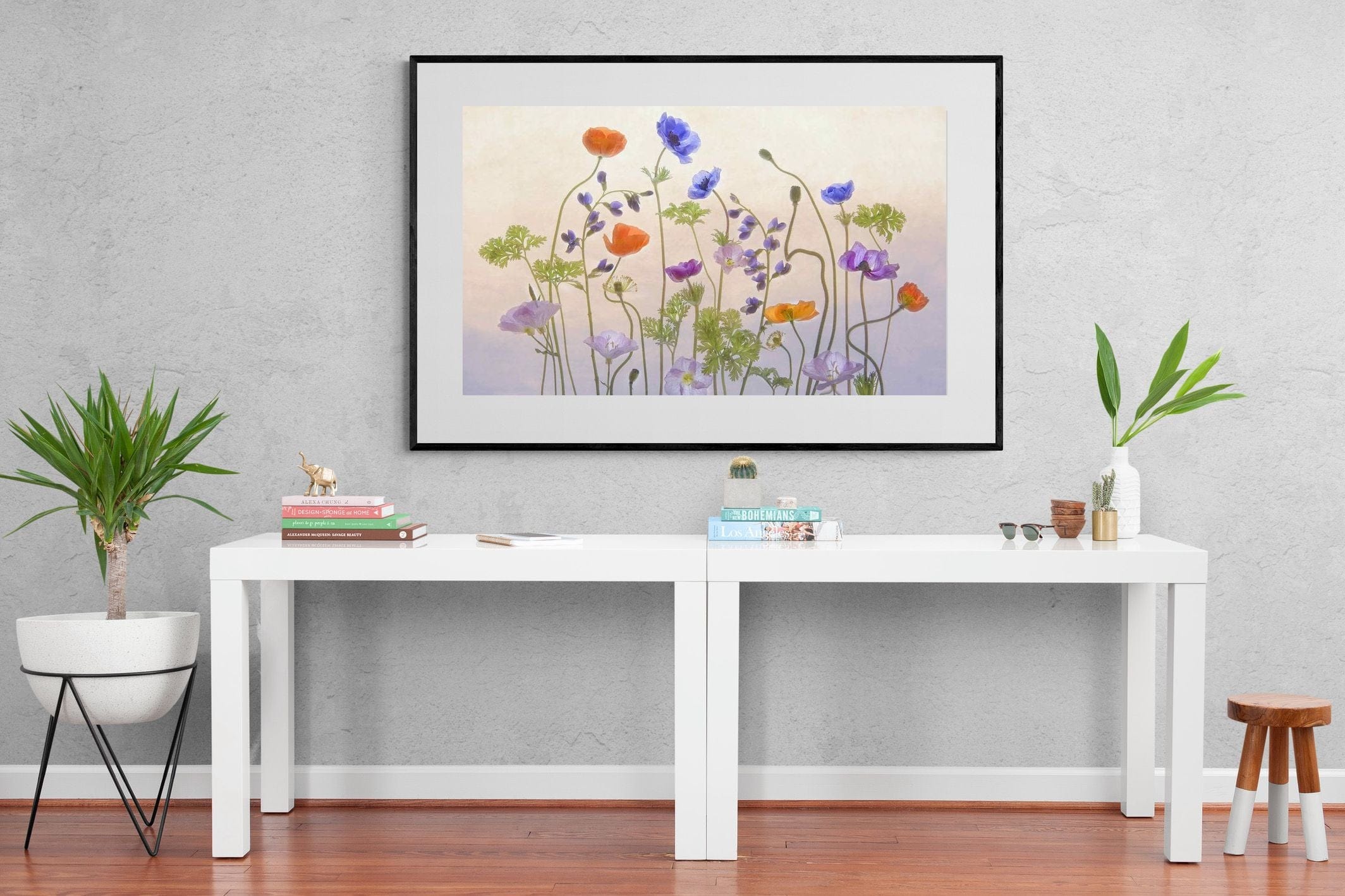 Poppy Anemone-Wall_Art-150 x 100cm-Framed Print-Black-Pixalot