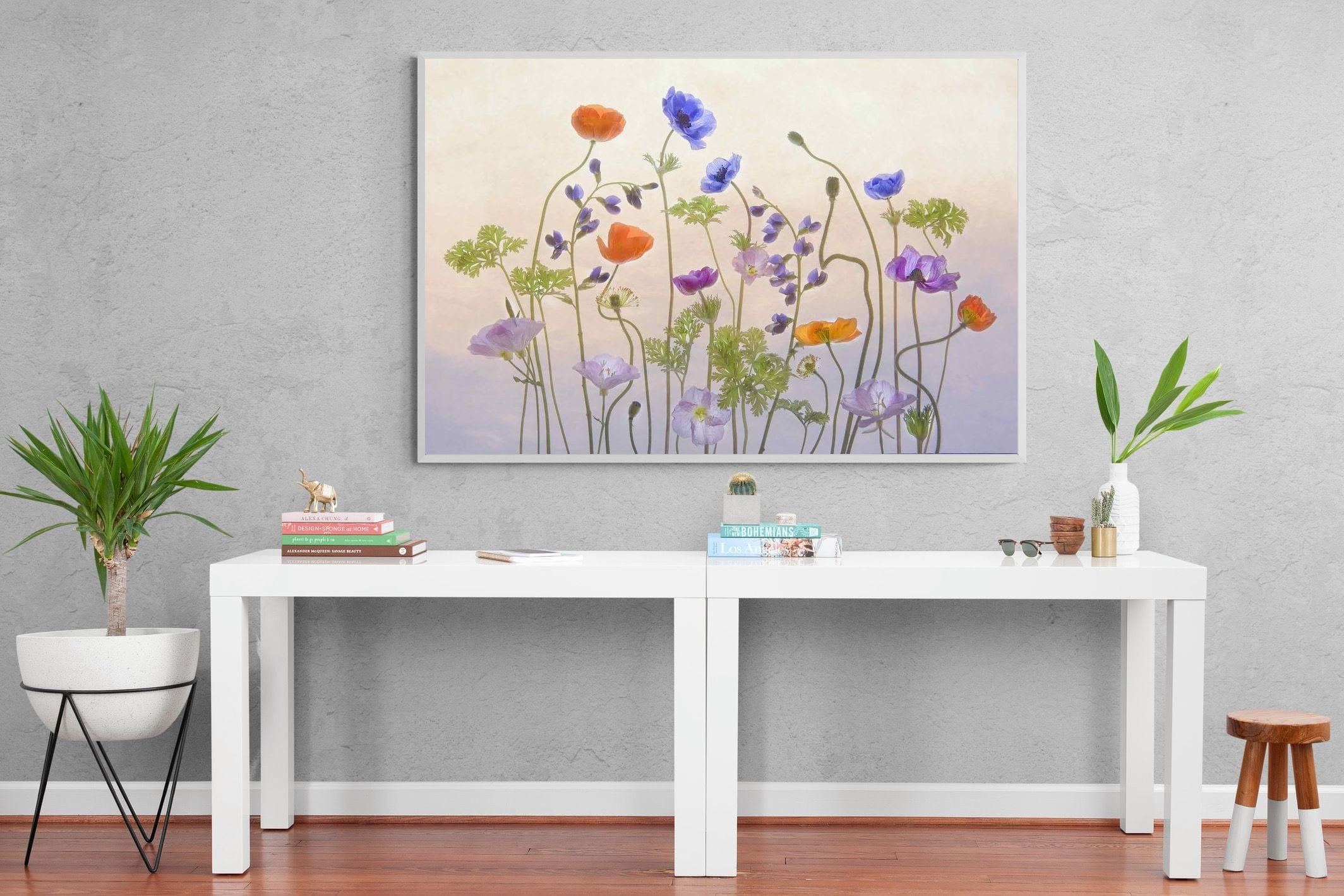 Poppy Anemone-Wall_Art-150 x 100cm-Mounted Canvas-White-Pixalot