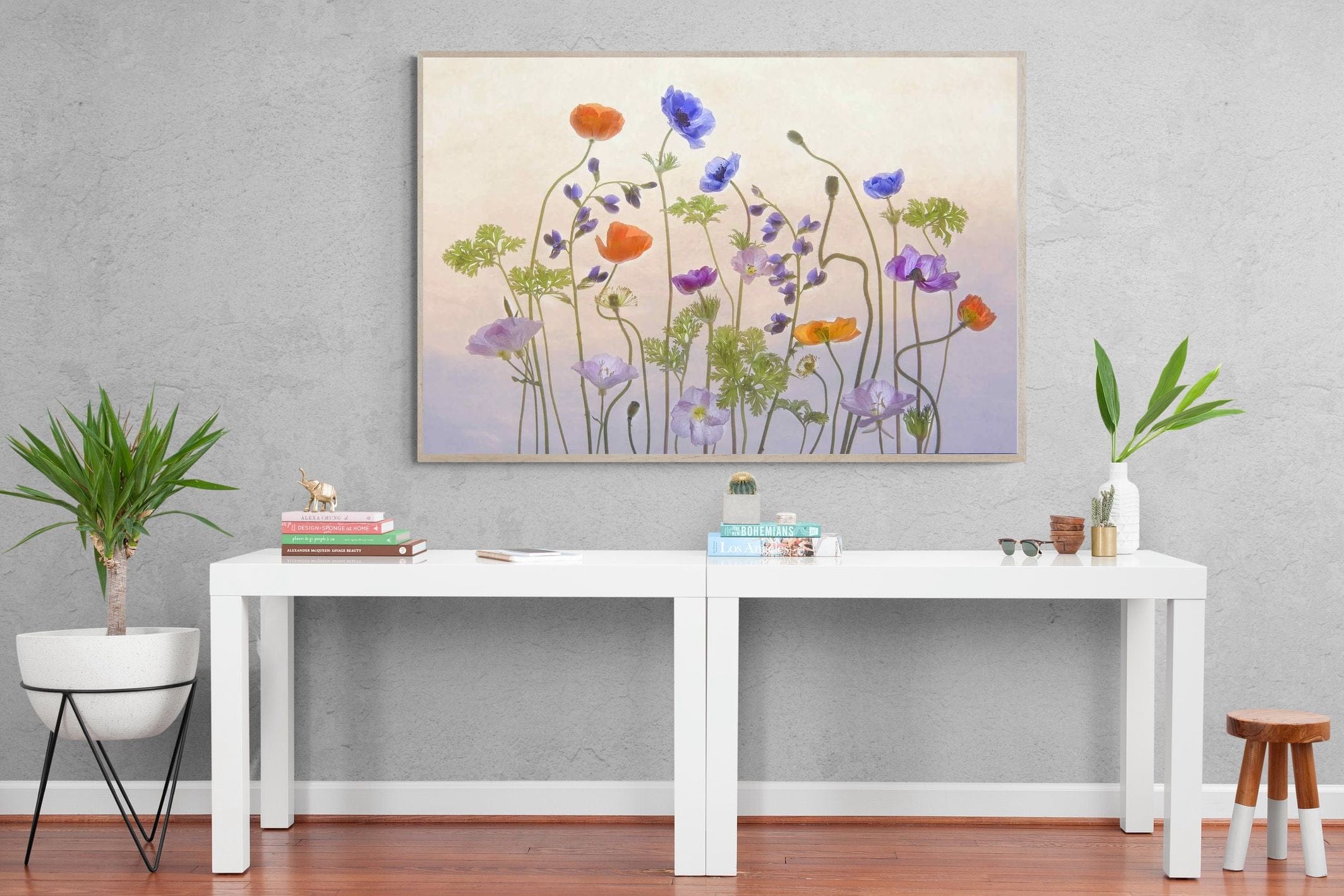 Poppy Anemone-Wall_Art-150 x 100cm-Mounted Canvas-Wood-Pixalot