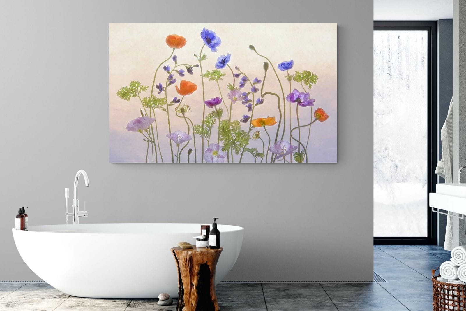 Poppy Anemone-Wall_Art-180 x 110cm-Mounted Canvas-No Frame-Pixalot