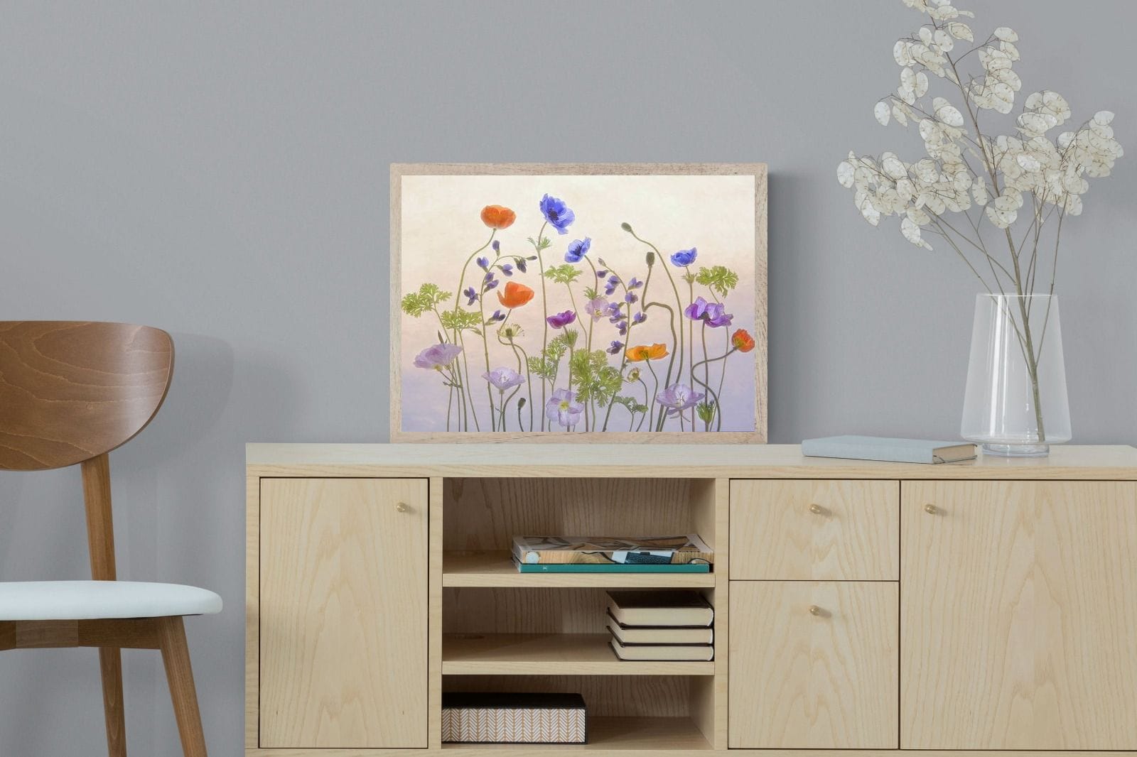 Poppy Anemone-Wall_Art-60 x 45cm-Mounted Canvas-Wood-Pixalot