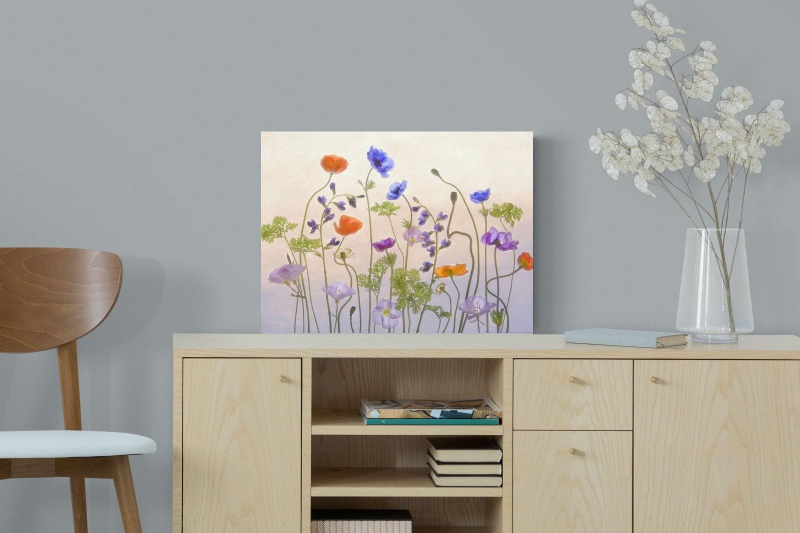 Poppy Anemone-Wall_Art-60 x 45cm-Mounted Canvas-No Frame-Pixalot