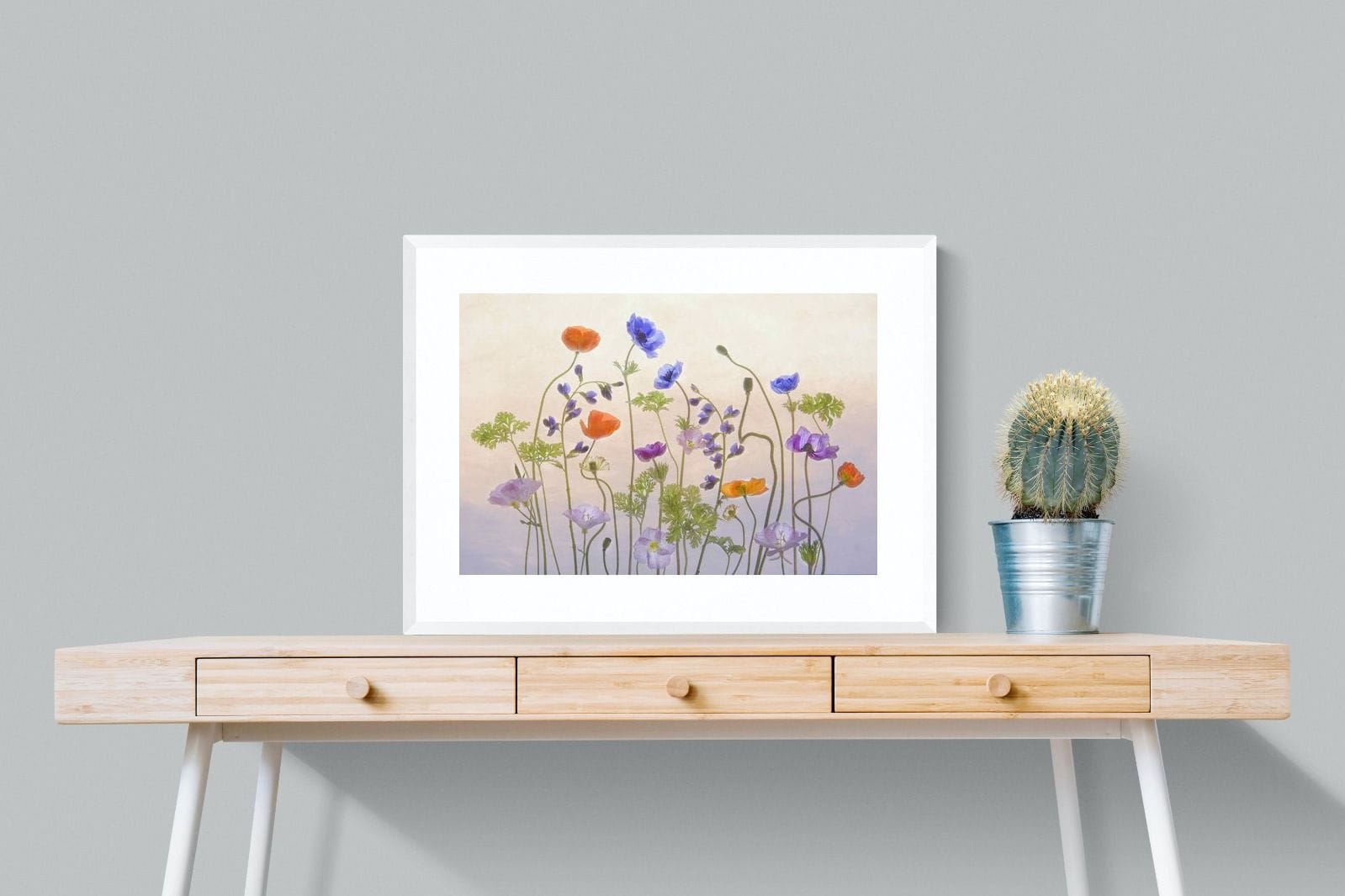 Poppy Anemone-Wall_Art-80 x 60cm-Framed Print-White-Pixalot