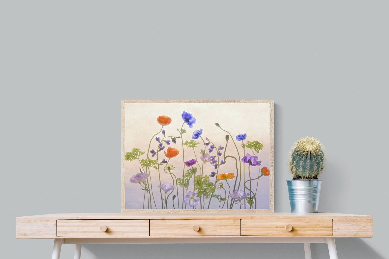 Poppy Anemone-Wall_Art-80 x 60cm-Mounted Canvas-Wood-Pixalot